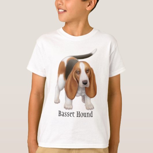 Basset Hound Kinder T-Shirt (Voorkant)