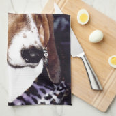 Basset Hound Kitchen Towel Theedoek (Quarter Fold)