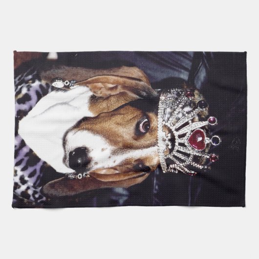 Basset Hound Kitchen Towel Theedoek (Horizontaal)