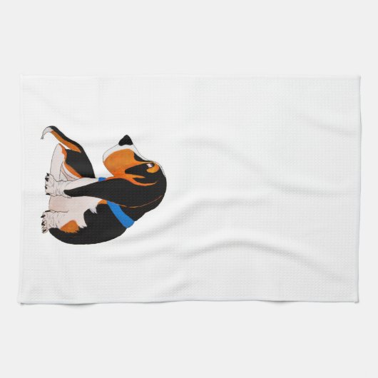 Basset Hound Kitchen Towel Theedoek (Horizontaal)