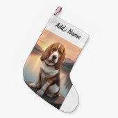Basset Hound Kleine Kerstsok (Voorkant (Hangend))