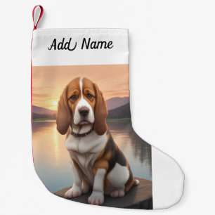 Basset Hound Kleine Kerstsok