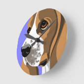 Basset Hound-klokken Ronde Klok (Hoek)