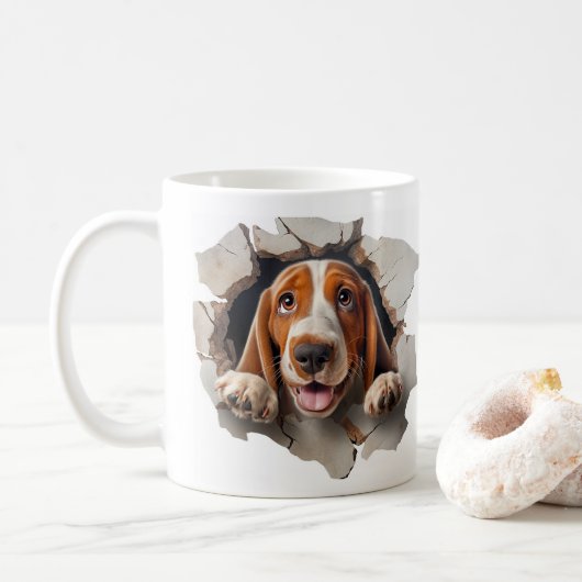 Basset Hound Koffiemok (Met donut)