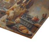 Basset Hound Kookt in Keuken Snijplank (Hoek)