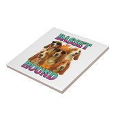 Basset Hound Kopie Tegeltje (Zijkant)