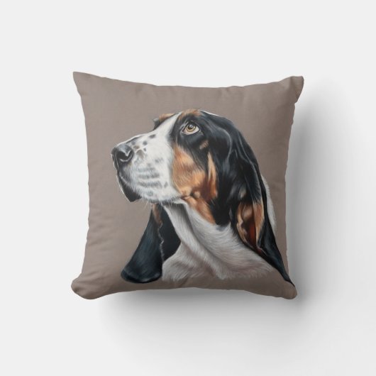 Basset Hound Kussen (Voorkant)