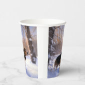 Basset Hound Laat Het Sneeuw Kerstmis Papieren Bekers (Rechts)