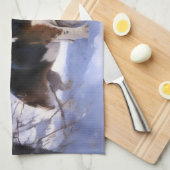 Basset Hound Laat Het Sneeuw Kerstmis Theedoek (Quarter Fold)