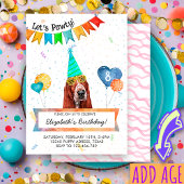 Basset Hound Laat Pawty Hond Verjaardagsfeestje Kaart