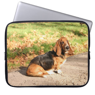 Basset Hound-laptopHoesje Laptop Sleeve