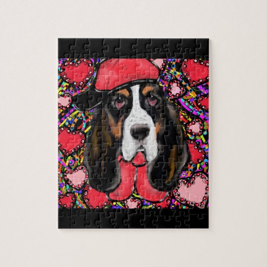 Basset Hound Legpuzzel (Verticaal)