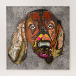Basset Hound lelijk gezicht Jigzaag Puzzle Legpuzzel