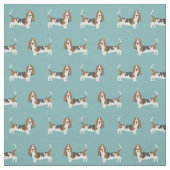 Basset Hound lichtblauw Stof (Swatch)