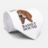 Basset Hound-liefde Stropdas (Opgerold)