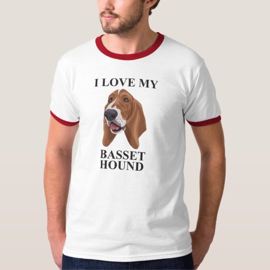 Basset Hound-liefde T-shirt (Voorkant)