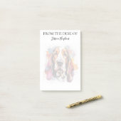 Basset Hound liefhebber gemerkte hond Post-it® Notes (Op bureau)