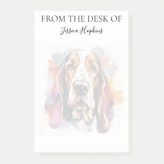 Basset Hound liefhebber gemerkte hond Post-it® Notes (Voorkant)