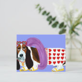 Basset Hound Lifeguard Briefkaart (Staand voorkant)
