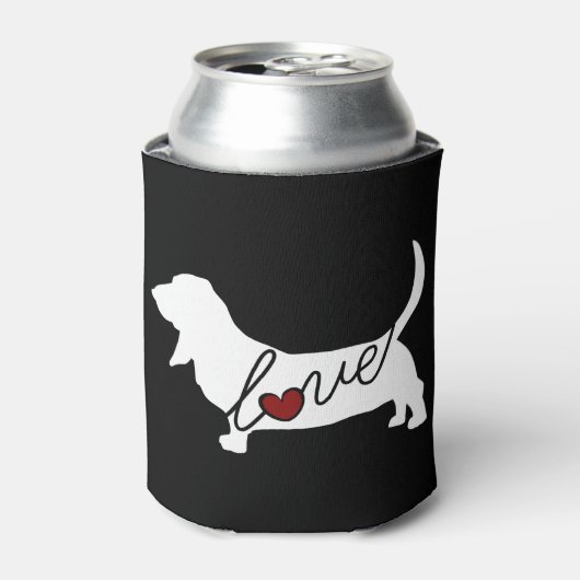 Basset Hound Love Blikjeskoeler (Blikje Voorkant)