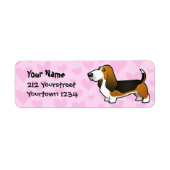 Basset Hound Love Etiket (Voorkant)