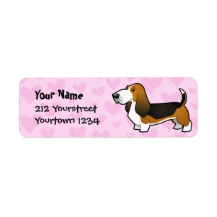 Basset Hound Love Etiket