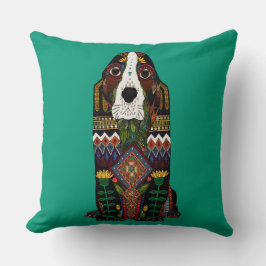 Basset Hound love jade Kussen