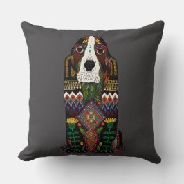 Basset Hound love pewter Kussen