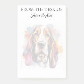 Basset Hound Lover Monogrammed Dog Post-it® Notes (Voorkant)
