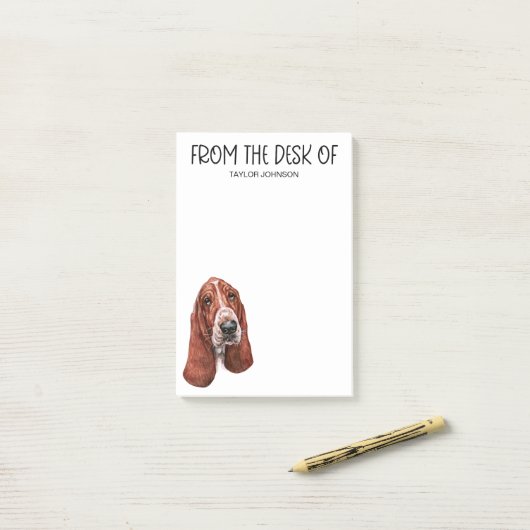 Basset Hound Lover Post-it® Notes (Op bureau)
