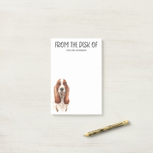 Basset Hound Lover Post-it® Notes (Op bureau)