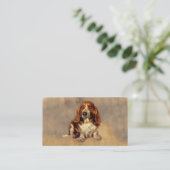 Basset Hound Lover Visitekaartje (Staand voorkant)