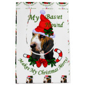 Basset Hound Lovers Kerstmis Medium Cadeauzakje (Voorkant)