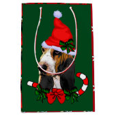 Basset Hound Lovers Kerstmis Medium Cadeauzakje (Voorkant)