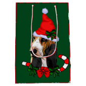Basset Hound Lovers Kerstmis Medium Cadeauzakje (Achterkant)