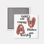 Basset Hound Lovers Vaatwasser Magneet (Voorkant / Achterkant)