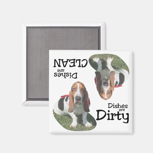 Basset Hound Lovers Vaatwasser Magneet (Voorkant / Achterkant)