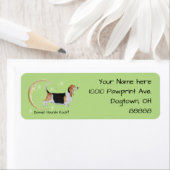 Basset Hound, Maan en Sterren Etiket (Insitu)