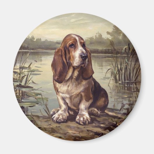 Basset Hound Magneet (Voorkant)