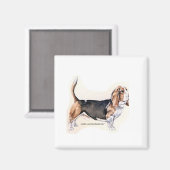 Basset Hound magnet (Voorkant / Achterkant)