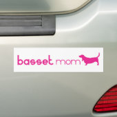 Basset Hound mama Bumpersticker (Op auto)