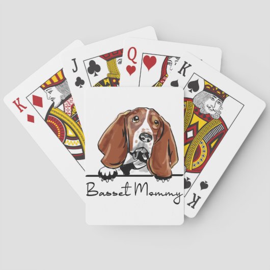 Basset Hound mama Pokerkaarten (Achterkant)
