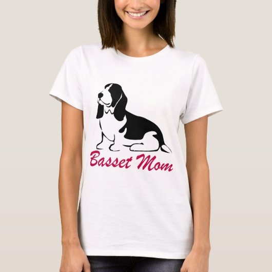 Basset Hound mama T-shirt (Voorkant)