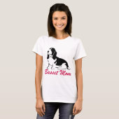 Basset Hound mama T-shirt (Voorkant volledig)