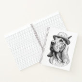 Basset Hound Marble Statue Antique Style Notebook Notitieboek (Binnen)