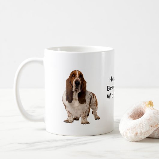 Basset Hound - "Member of the Family" Koffiemok (Met donut)