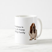 Basset Hound - "Member of the Family" Koffiemok (Voorkant rechts)