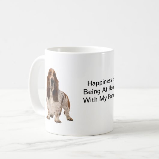 Basset Hound - "Member of the Family" Koffiemok (Voorkant links)