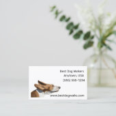 Basset Hound met flapperende oren in Wind Hond Wal Visitekaartje (Staand voorkant)