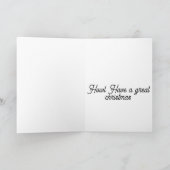 Basset Hound met Kerstman hoed cadeau in de bek Kaart (Binnen)